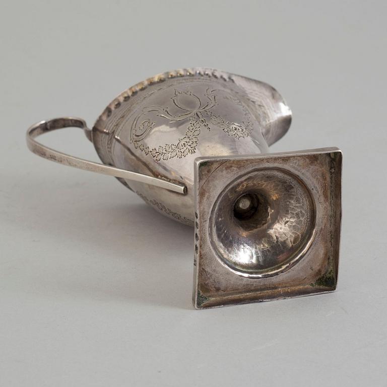 PETER & ANN BATEMAN, a silver creamer from London, England, 1796.