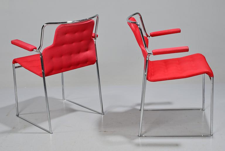 KARMSTOLAR, 4 st, "Mia", Bruno Mathsson, 1900-talets fjärde kvartal.