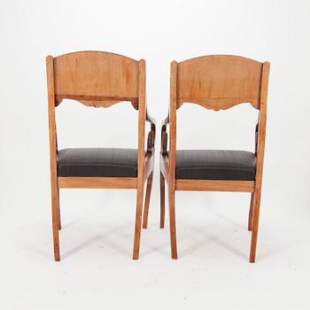 KARMSTOLAR, ett par, biedermeier, Ryssland 1800-talets mitt.