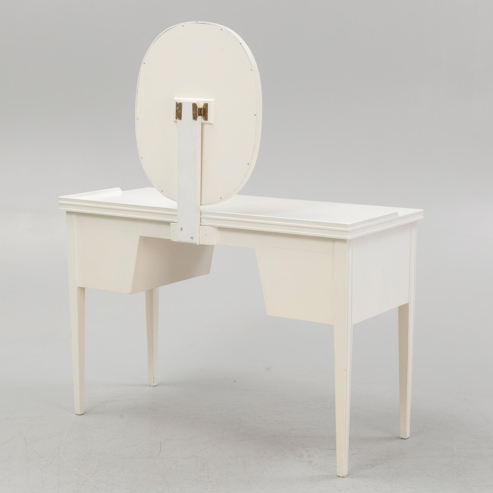 A Swedish dressing table and a bedside table, Nordiska Kompaniet, 1943.