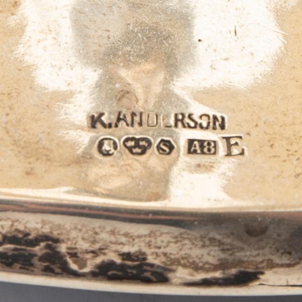 K Anderson Lamp Base Silver Stockholm 1927.