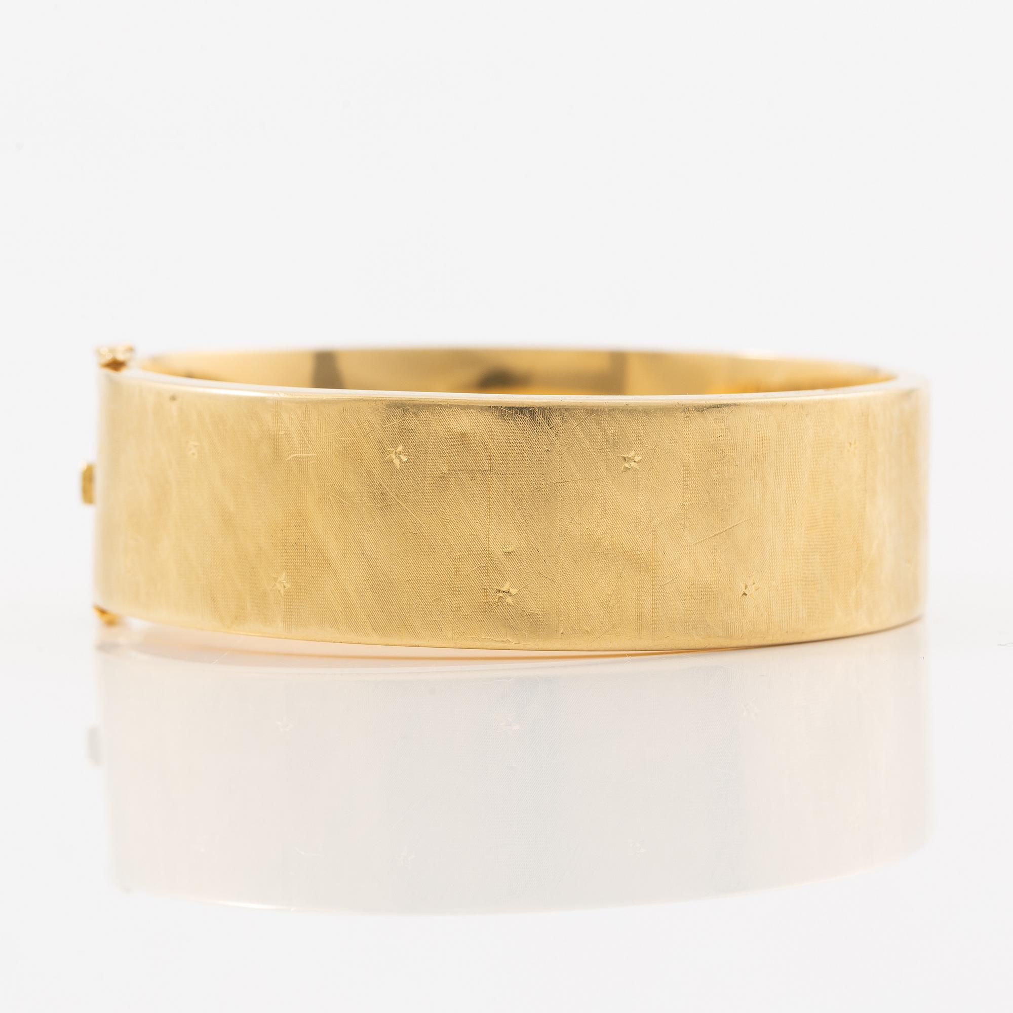 Bracelet, 18K gold, satin finish, Italy.