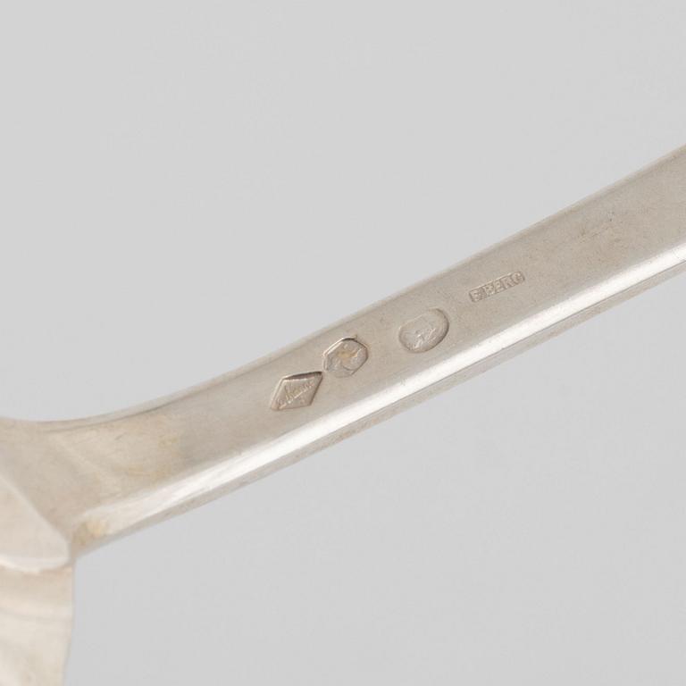 Bestick, 15 st, silver, 1800-1900-tal.