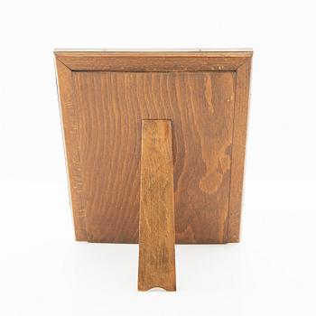 Table mirror/Frame sterling Swedish import marks mid-20th century.