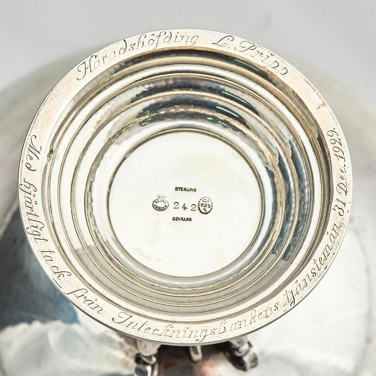 Georg Jensen, skål, sterling silver, modell nr 242, design Johan Rohde, Köpenhamn 1925-32.