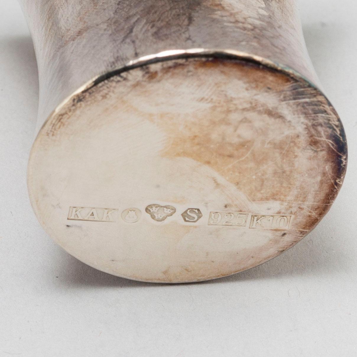 KARL-AXEL KARLSSON, MEMA, and HUGO STRÖMDAHL, three sterling silver bowls, 1950-80s.
