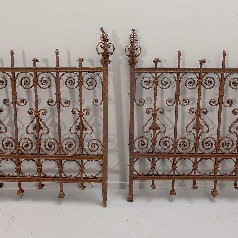 A cast iron two part fence around 1900.