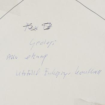 Sten Eklund, akvarellerad etsning, 1971, signerad PT.