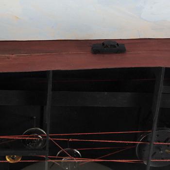 STEN EKLUND, Rörelseobjekt, trä, olja och motor. Utförd 1967.