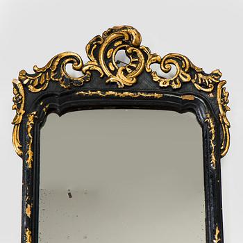 Peili ja konsolipöytä, uusrokookoo, 1800-luvun loppu.