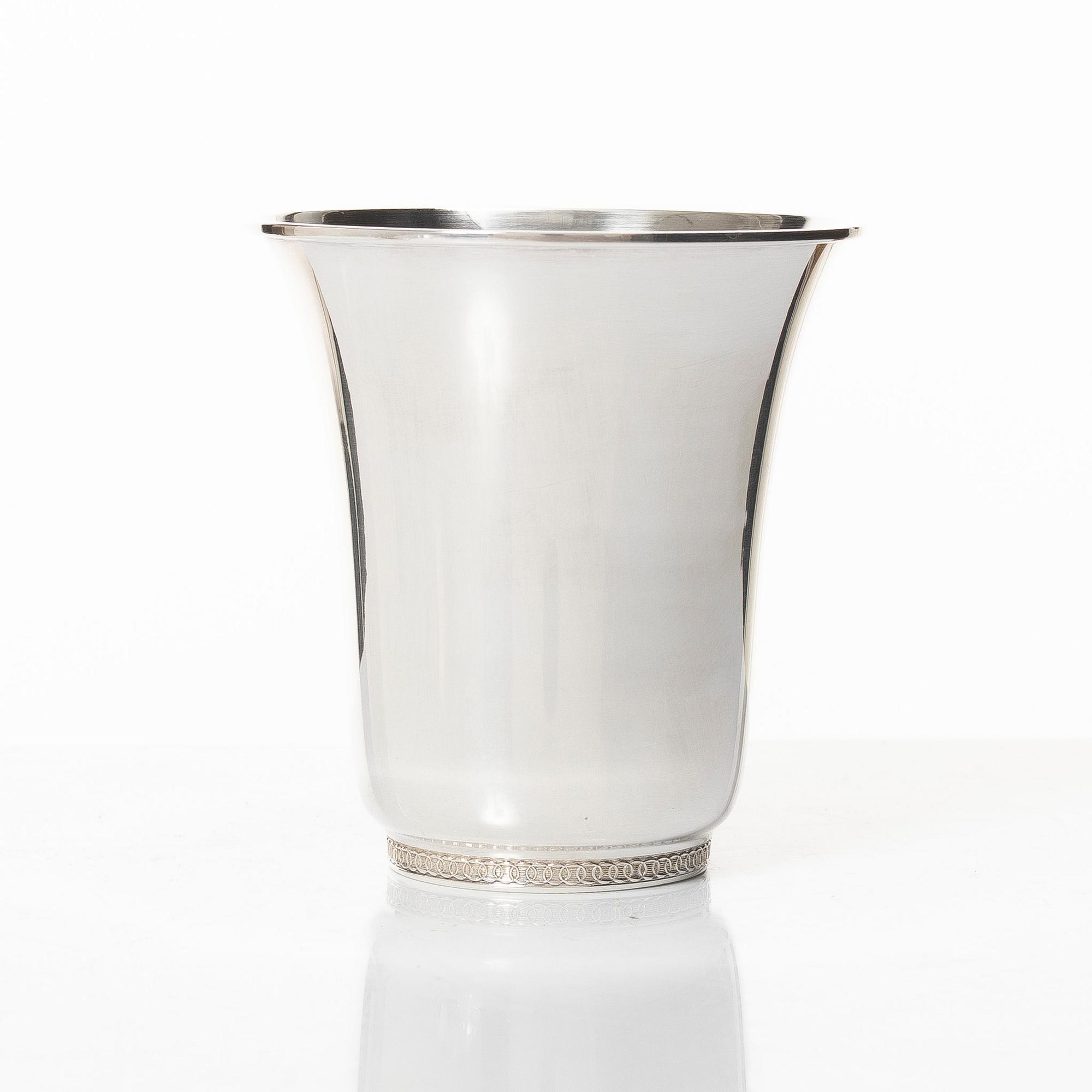 Skål samt bägare, silver, Sverige 1960-tal.