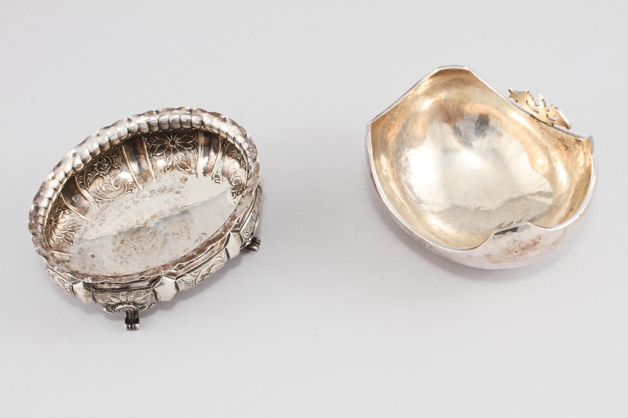 SKÅLAR, 2 st, silver, 1900-tal. Vikt 625 g.