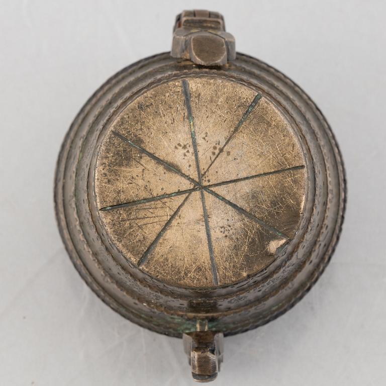 A set of three Nuremberg brass nested cup weights, one by Christoph or Johan Conrad Schön (masters 1746(1750).