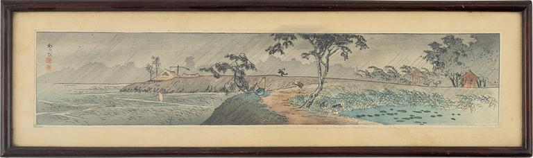 A Japanese colour woodblock print, Meiji period (1868-1912).