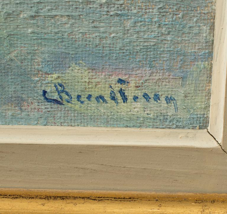 CARL BERNDTSSON, olja på pannå, signerad.