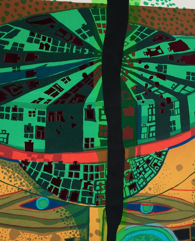 Friedensreich Hundertwasser, "One of five seamen", 1975.