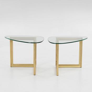 A pair of custom-made sidetables, circa 1990.