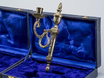 APPLIQUER,ett par, mässing, "Törne", ur IKEA:s 1700-talskollektion, 1990-tal.