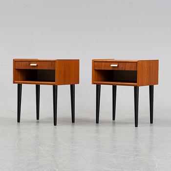 Sängbord, ett par, Sverige, 1960-tal.