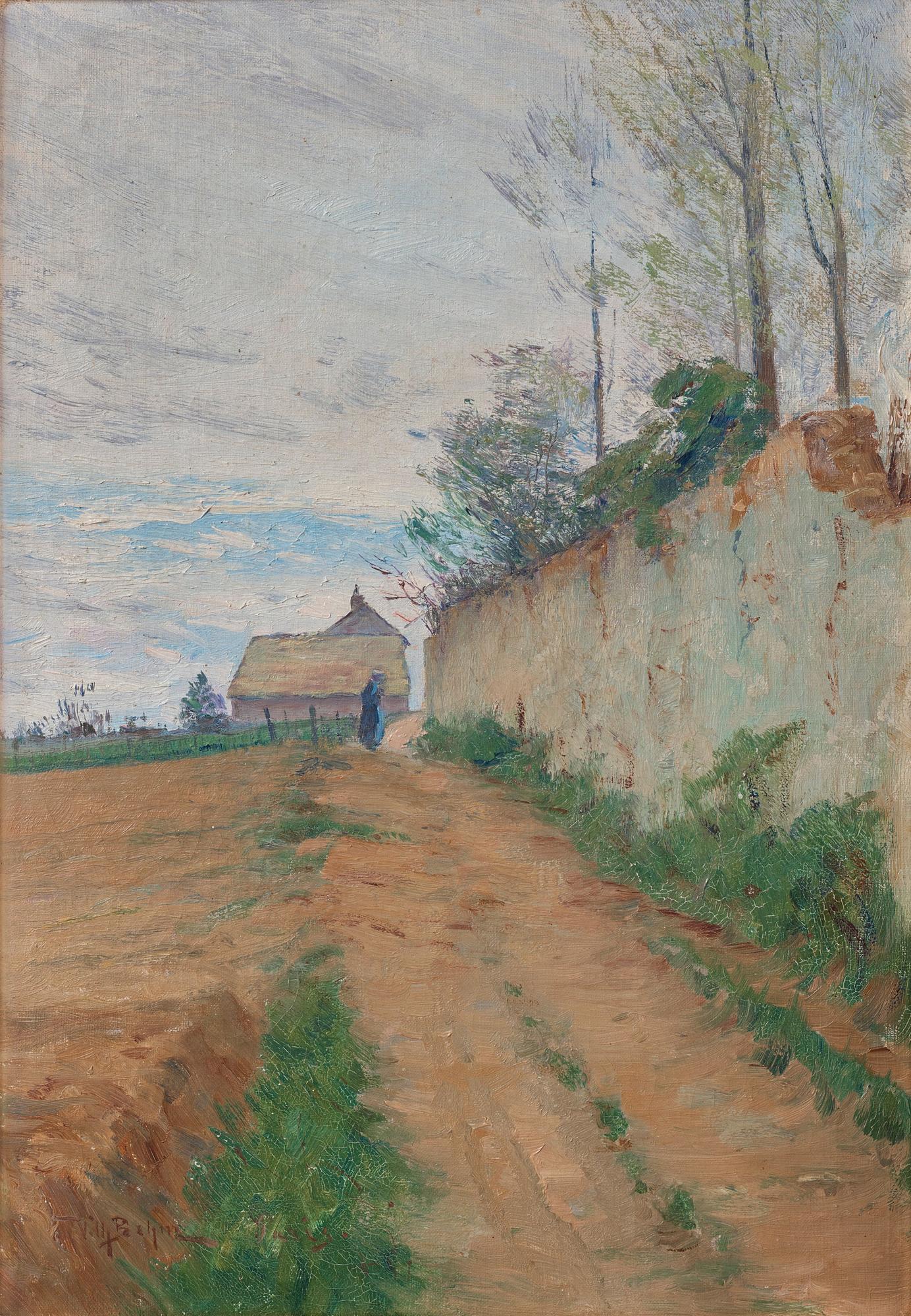 Wilhelm Behm, Country road, outskirts of Paris.