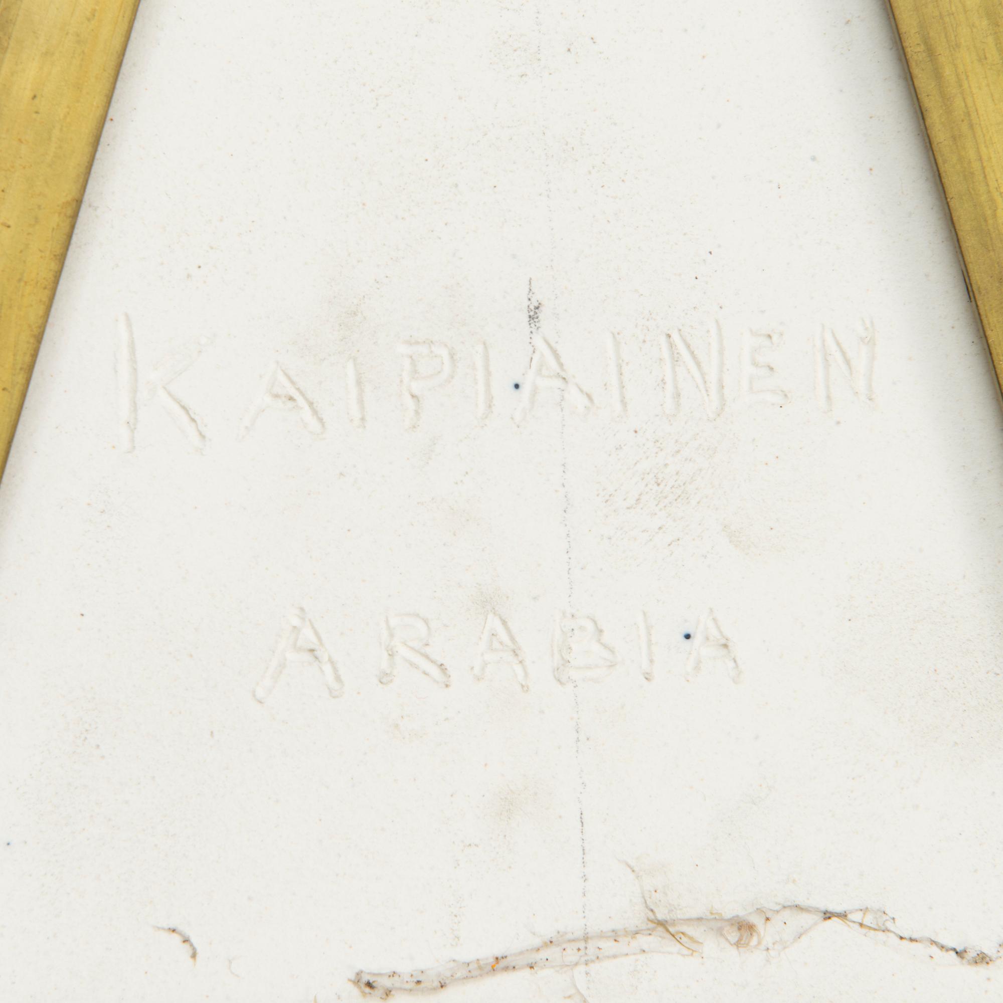 BIRGER KAIPIAINEN, dekorationsfat, stengods, signerad Kaipiainen Arabia.