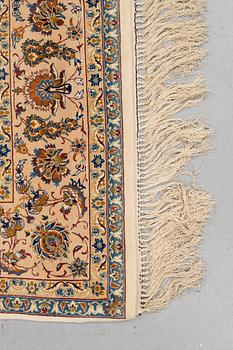 A rug, Old Esfahan, part silk, ca 242,5 x 149 cm.