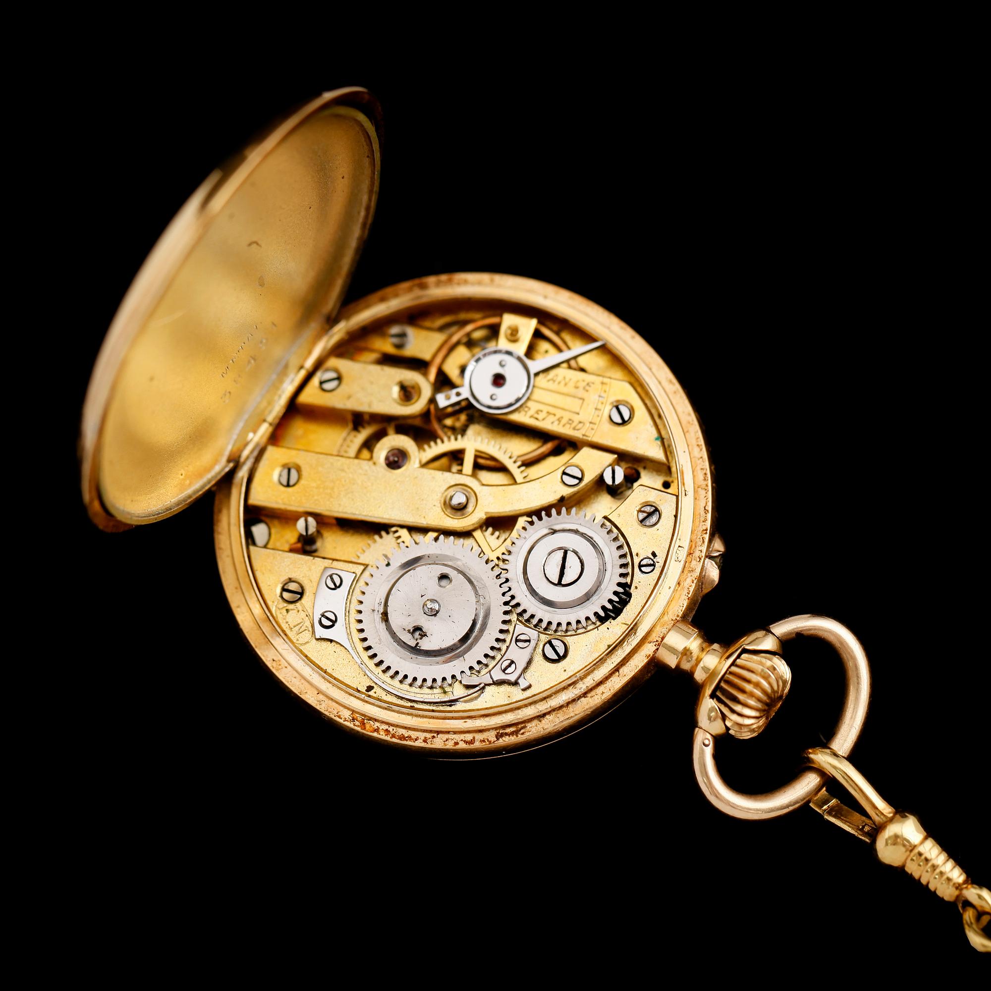 FICKUR, 18 k guld, tidigt 1900-tal.