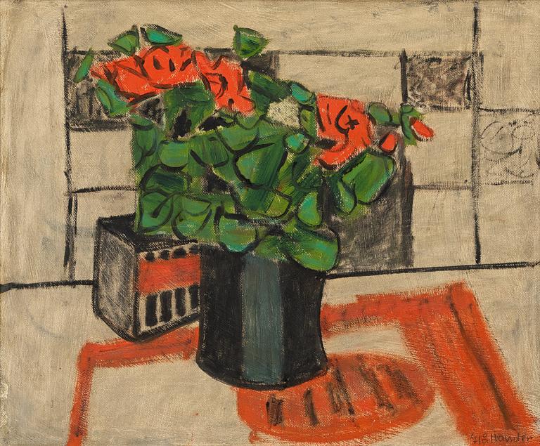 Gunnar Hållander, "Röd pelargonia".