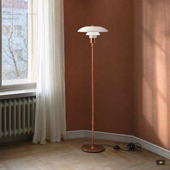 Poul Henningsen, golvlampa, "PH3½-2½.", Louis Poulsen, Danmark, 2000-tal.