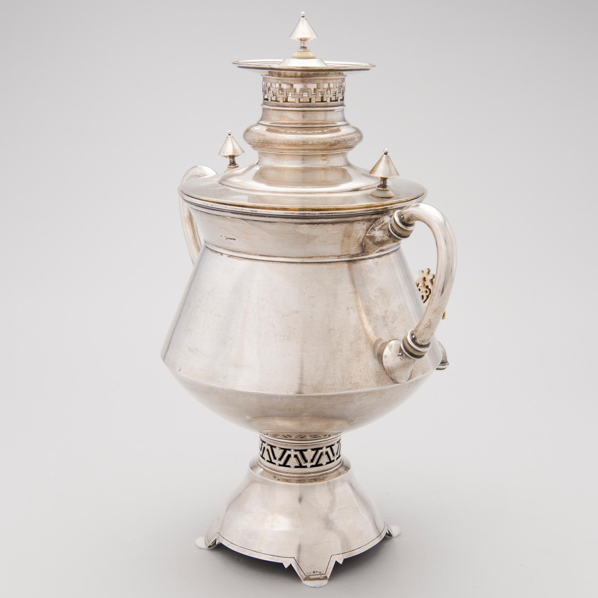 SAMOVAARI, hopea, Khlebnikov, Moskova 1899-1908.