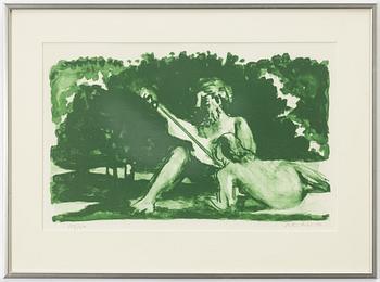Peter Dahl, 'Wine, women and men', six colour lithographs.
