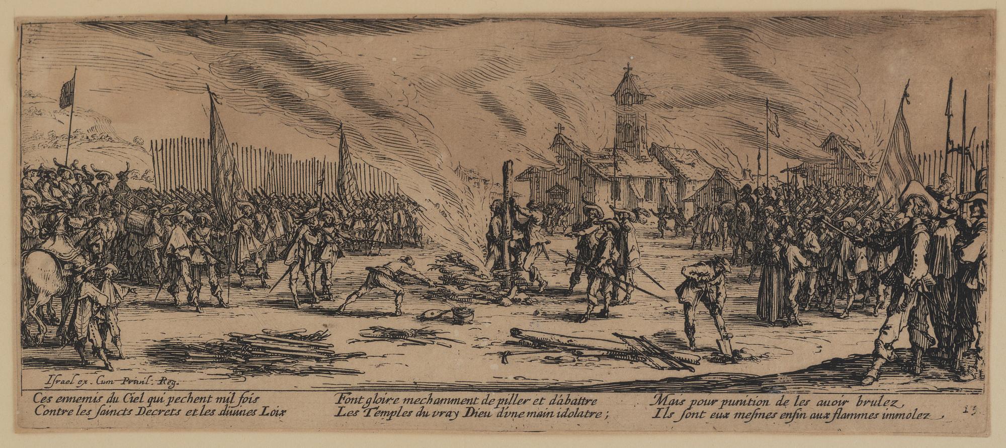 JACQUES CALLOT, the complete set of 18 etchings, 1633, second and third state mixed in the set.