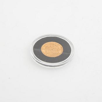 Guldmynt Sverige, Oscar II 10 kr, 1876.