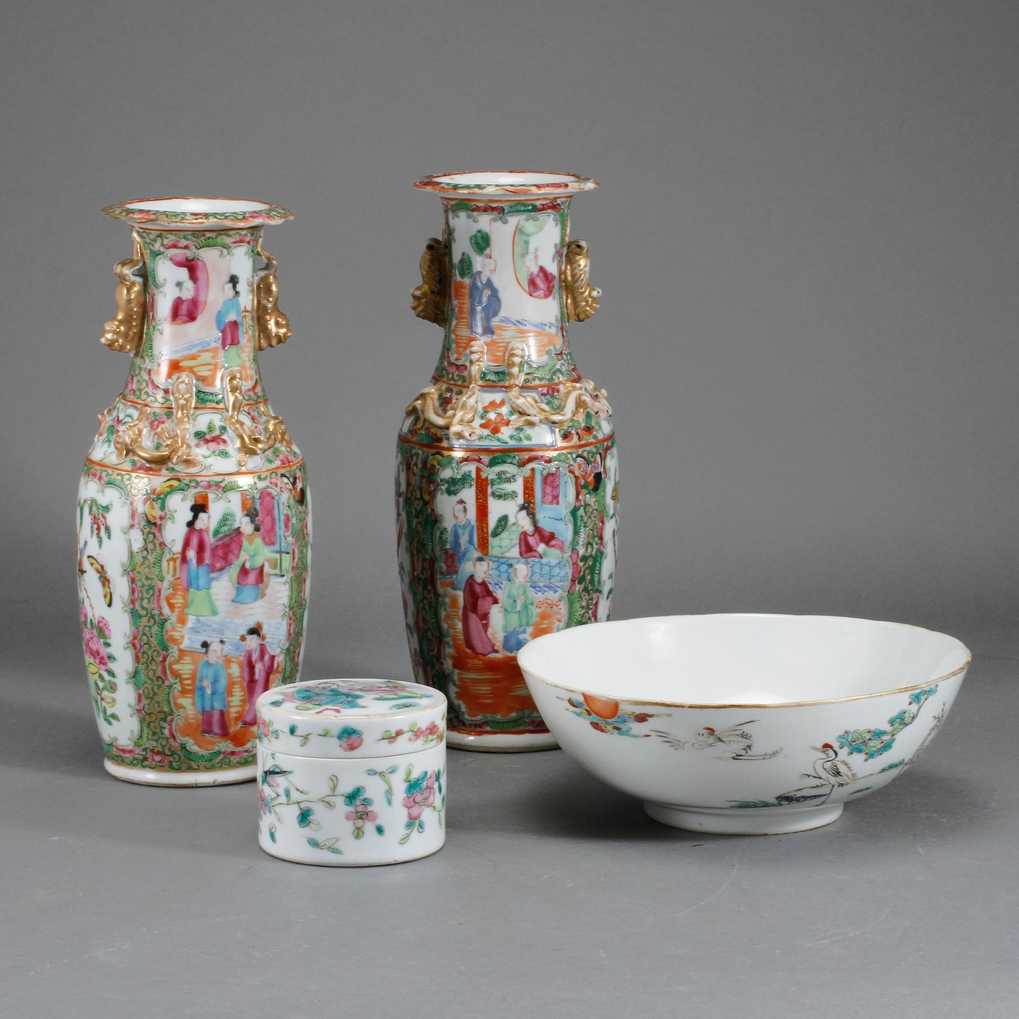 PARTI PORSLIN, 4 delar, Kina, omkring 1900.