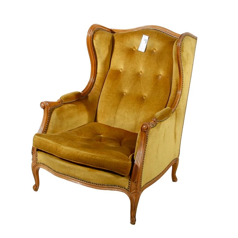 FÅTÖLJ. Rokokostil.