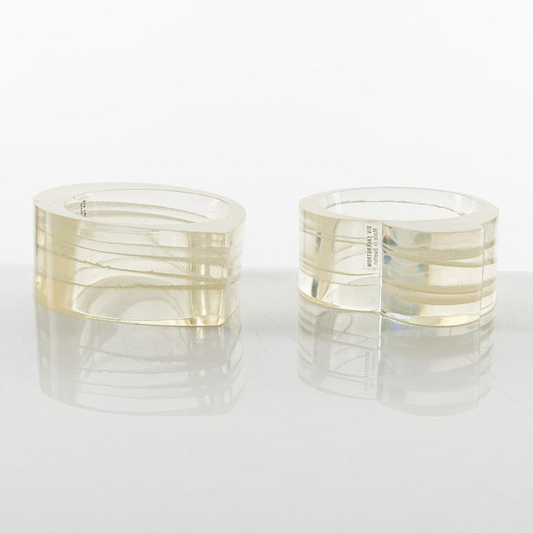 Siv Lagerström, bangles, two pieces, acrylic plastic.