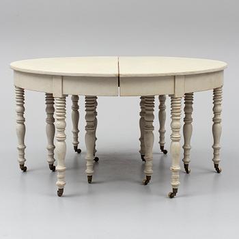 A second half of the 19th century painted dining table.