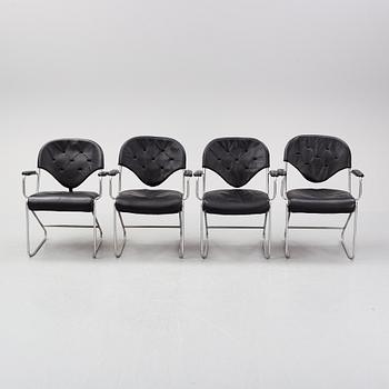 Four 'Sam' armchairs by Sam Larsson for Dux. Late 20th Century.