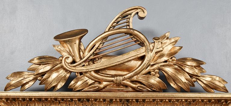 SPEGELLAMPETT, märkt med Göteborgs hallstämpel, empire, 1800-talets första hälft.