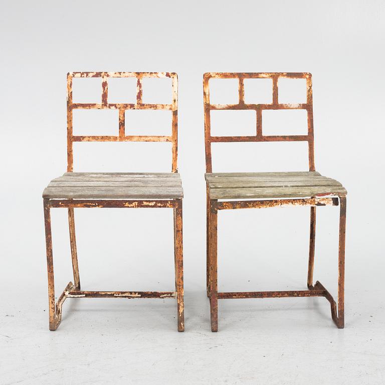 Carl Hörvik, a pair of garden chairs, possibly manufactured by Thulins vagnfabrik, Skillingaryd.