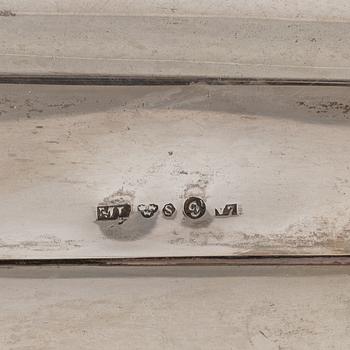 Cigarrskrin, silver, Martin Lysell, Trelleborg 1923.