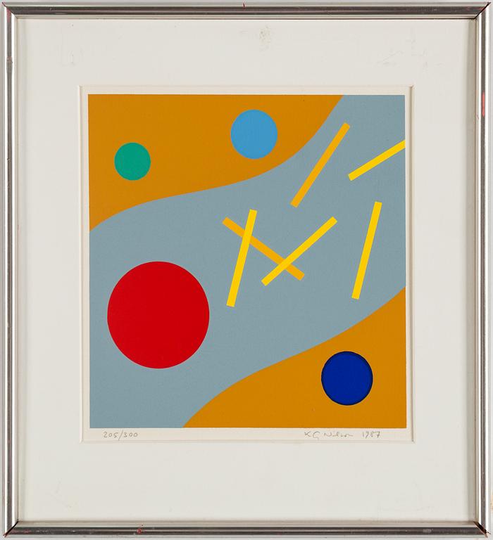 KG NILSON, a litograph in colours, signed and dated 1987, numbered 205/300.