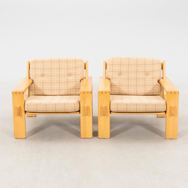 Esko Pajamies, a pair of "Bonanza" armchairs by Asko, 1970s, Finland.