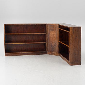 A Three part bookcase with cabinet, functionalism, 1930s.