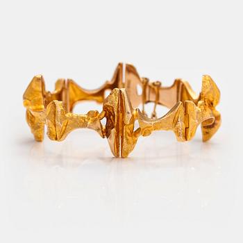 Björn Weckström, "Borealis", a 14K gold bracelet. Lapponia 1974.