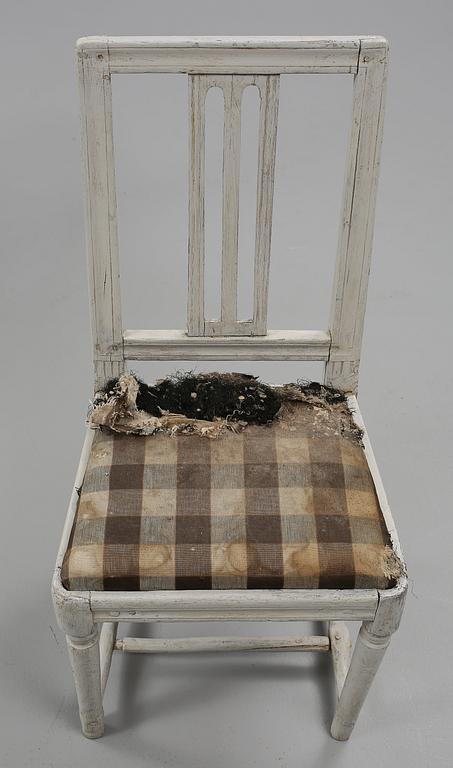 STOLAR, 4 st, gustavianska provinsarbeten, omkring sekelskiftet 1800.