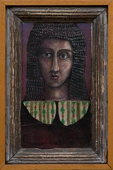 ALPO JAAKOLA, NAINEN LILASSA.