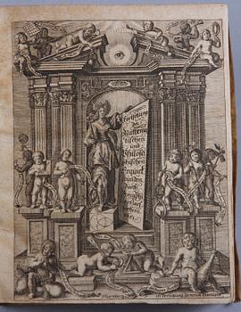 BÖCKER, 3 st, mattematik, bla "Matematischen und Plilosophischen..." del II, av Georg Philip Harsdörffern, Nürnberg 1651.