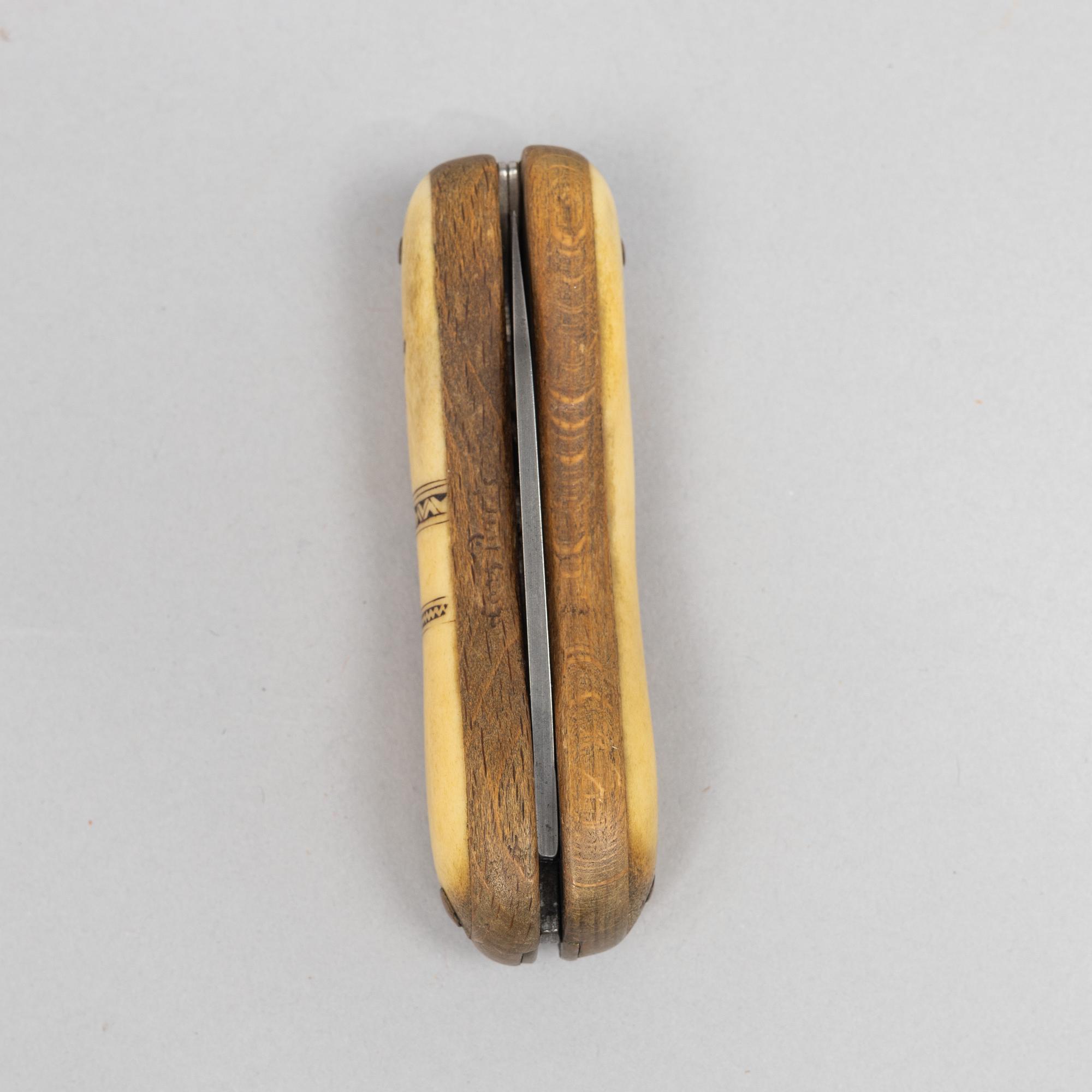 Lars Pirak, a signed folding knife.