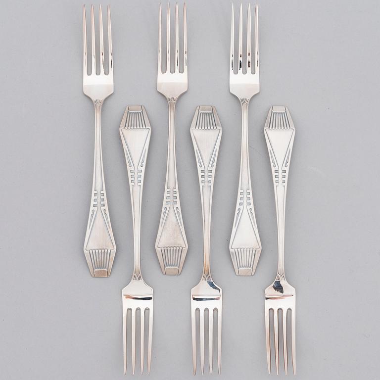 A 59-piece set of 'Suomi' silver cutlery, Kultateollisuus, Turku 1997-2010.
